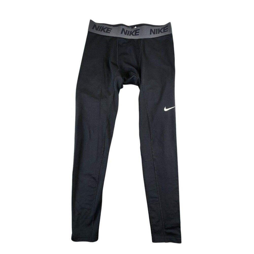 Nike Dri-Fit Men's Compression Tights Chevron Print Black Therma-Pro Baselayer L